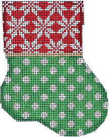 Snowflake Cuff/Dot Mini Sock