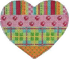 Stripes/Coin Dots/Plaid Heart