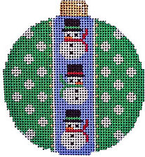 Snowman/Dots Ball Ornament