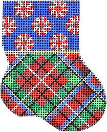 Woven Cuff/Peppermint Mini Sock