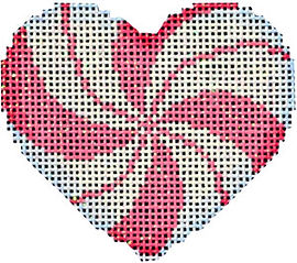 Peppermint Swirl Mini Heart/Pink