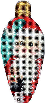 Gingerbread Santa Light Bulb