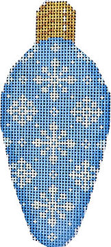 Snowflakes on Blue Light Bulb