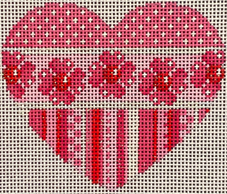 Dots/Flowers/Multi-Stripe Heart