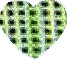 Vertical Lime Patterns Heart