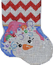 Pink Hat Snowlady Mini Sock