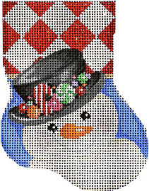 Top Hat Snowman Mini Sock