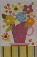 Flowers in Purple Tea Cup