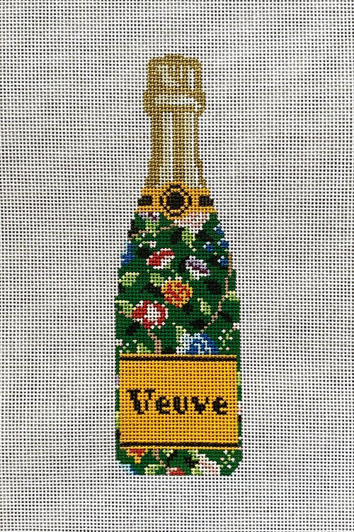 Veuve Bottle - Green Floral