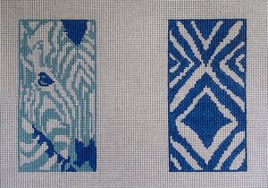 Eyeglass Case - Blue Double Zebra