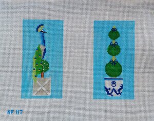 Eyeglass Case - Double Topiary Peacock