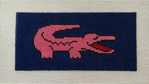 Pink Croc on Navy