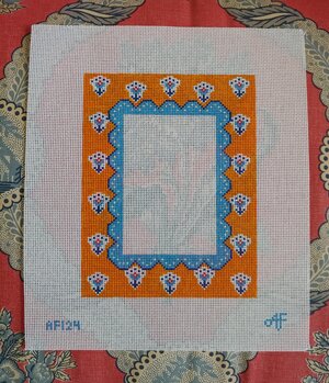 Orange and Periwinkle 4 x 6 Frame