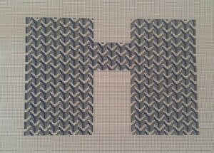 Y Pattern Clutch Blue - Front