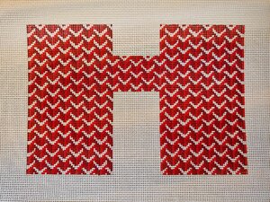 Y Pattern Clutch Red - Front