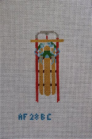 Ornament - Sled with Blue Crab