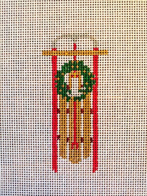 Ornament - Sled with Candle