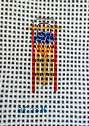 Ornament - Sled with Hydrangea