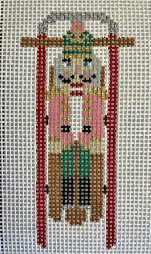 Ornament - Sled with Pink Nutcracker