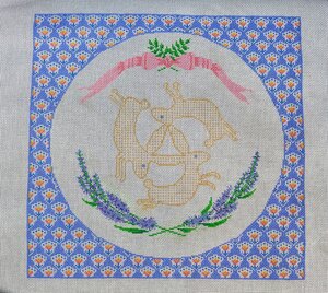 3 Bunnies Provence Pillow