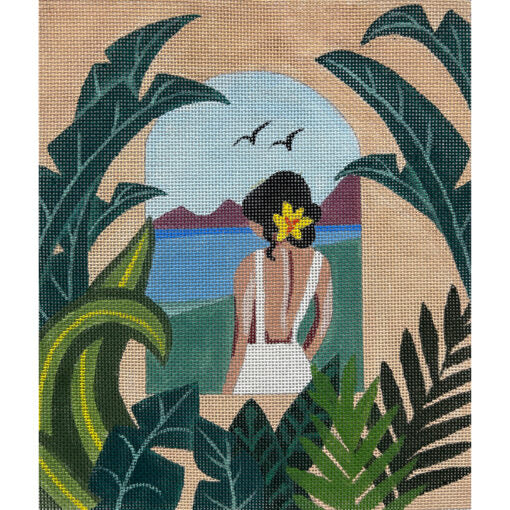 Girl in Tropical Archway