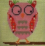 Owl Square - Pink Owl