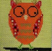 Owl Square - Orange Owl