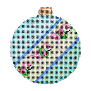 Dots/Flamingos/Check Ball Ornament