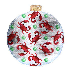 Crab Repeat Ball Ornament