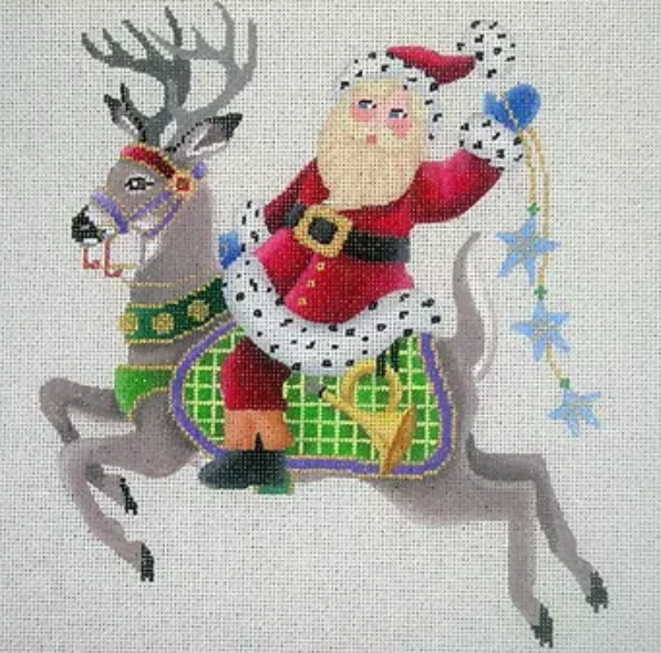 Santa on Whitetail Deer