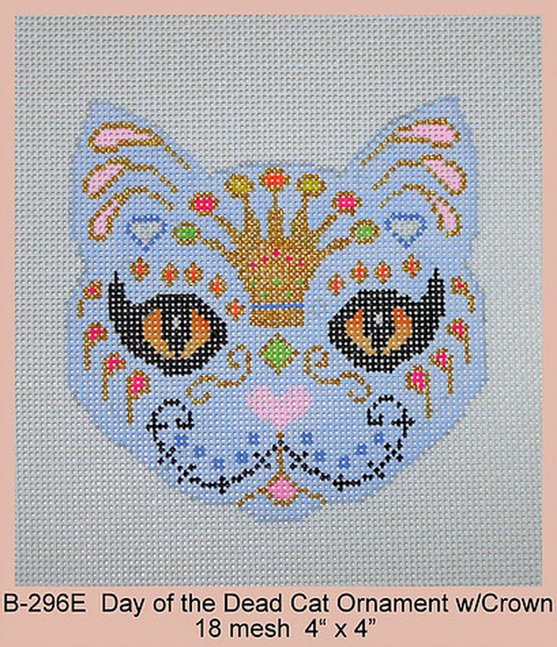 Day of the Dead Cat Ornament w/ Crown