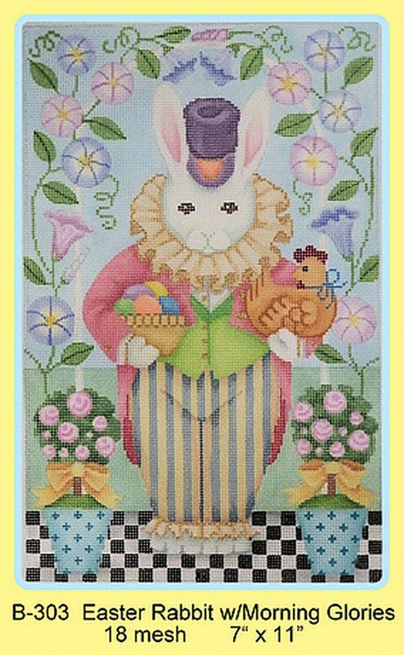 Easter Rabbit w/ Morning Glories