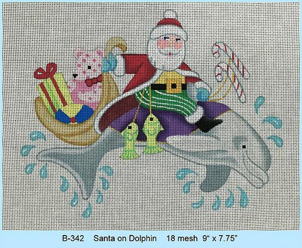 Santa on Dolphin