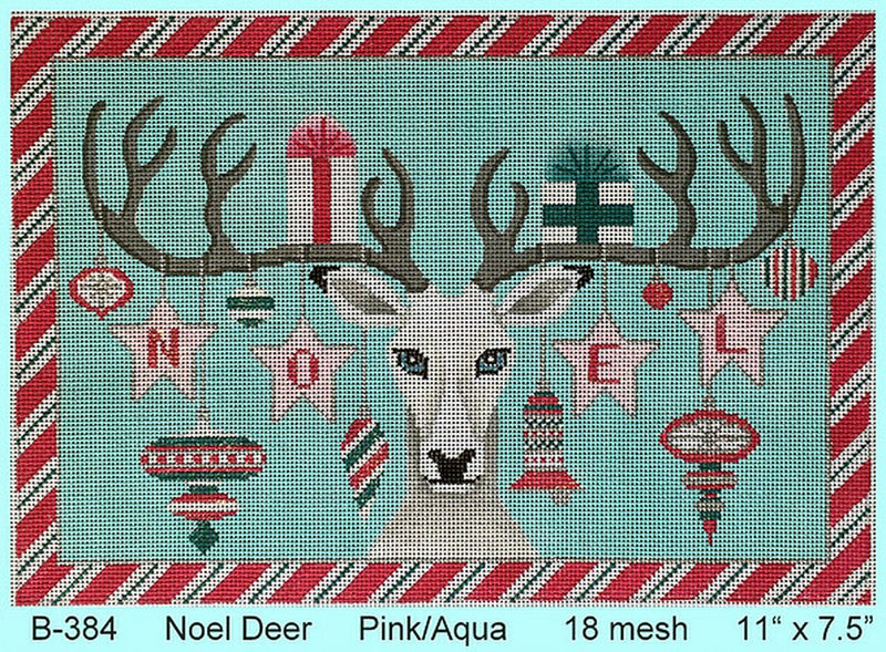 Noel Deer - Pink & Aqua