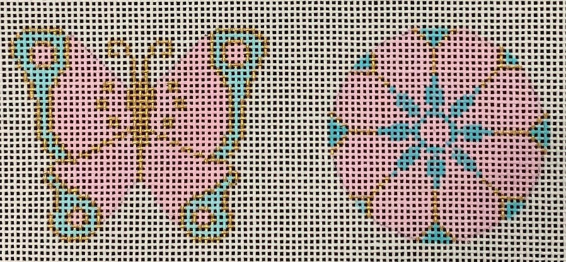 Butterfly/Flower Mini in Pink/Aqua