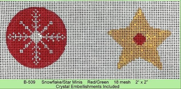 Snowflake/Star Mini in Red/Green