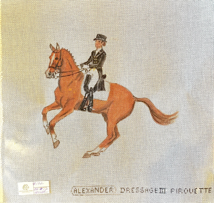 Dressage III - Pirouette, Chestnut horse
