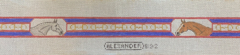 bonnie alexander needlepoint belt canvas horses