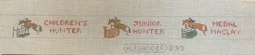 bonnie alexander needlepoint belt canvas horses hunter horse