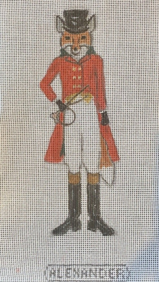 foxhunting needlepoint canvas by bonnie alexander