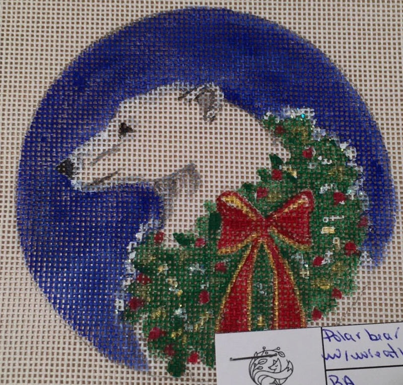 Polar Bear with Wreath
