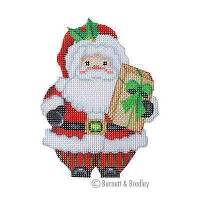 Burnett & Bradley Mini Santa with Present Canvas