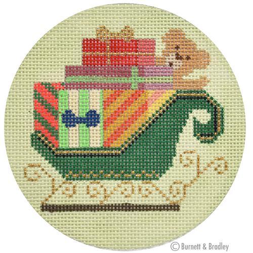 Green Sleigh Ornament