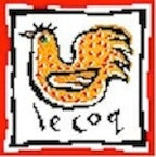 Birds of a Feather French Lesson Rooster Canvas