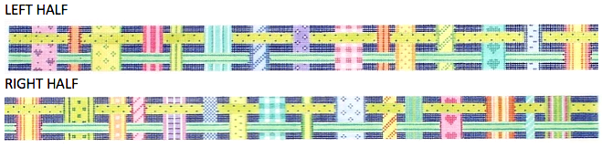 Belt – Woven Ribbons – multi brights on navy
