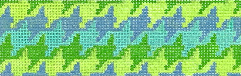 Belt – Houndstooth – lime, grass green, aqua & periwinkle