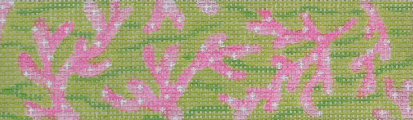 Belt – Lilly-inspired Coral – pinks on lime