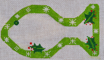 Fish Treat - Green Snow Flake Cat Fish Ornament