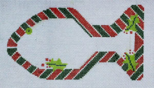 Fish Treat - Candy Cane Cat Fish Ornament