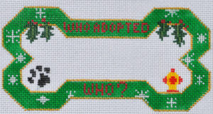 Dog Bone - Who Adopted Who? Bone Ornament